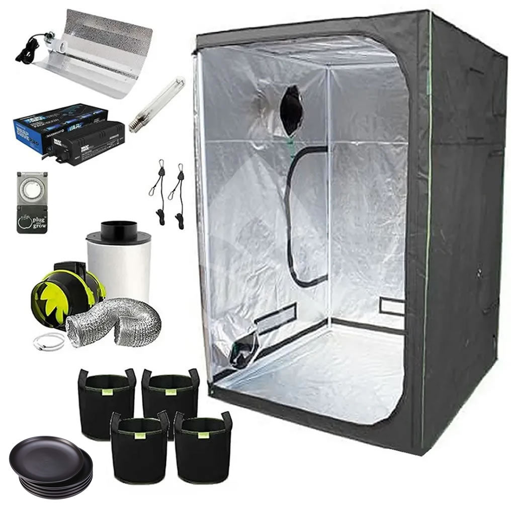 plug tent kit super 1mtr Square Grow Tent Kit Super Saver - Full Grow Kit
