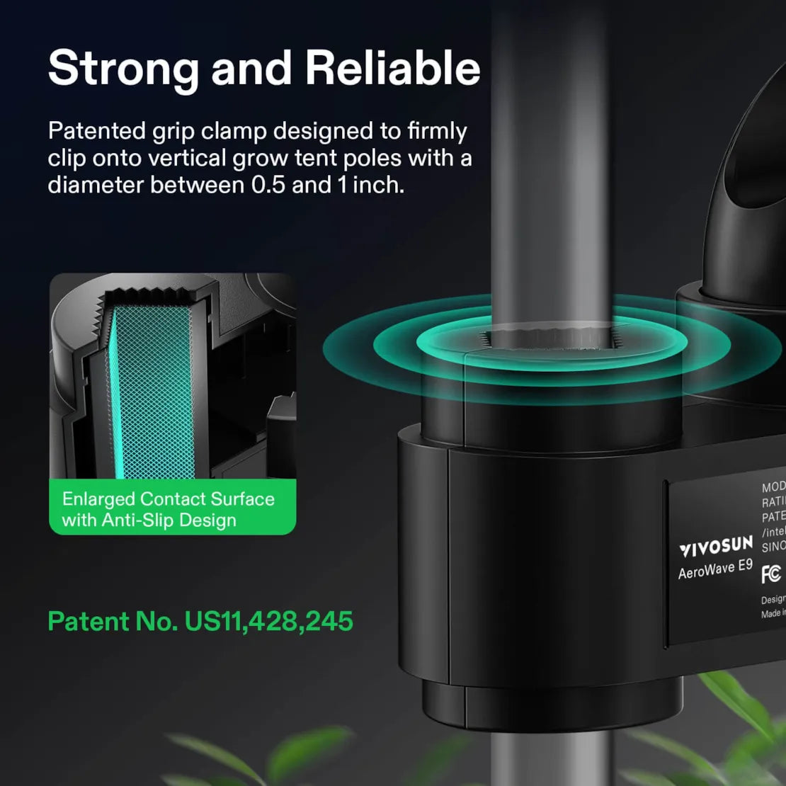 VIVOSUN AeroWave E9 Clip On Fan