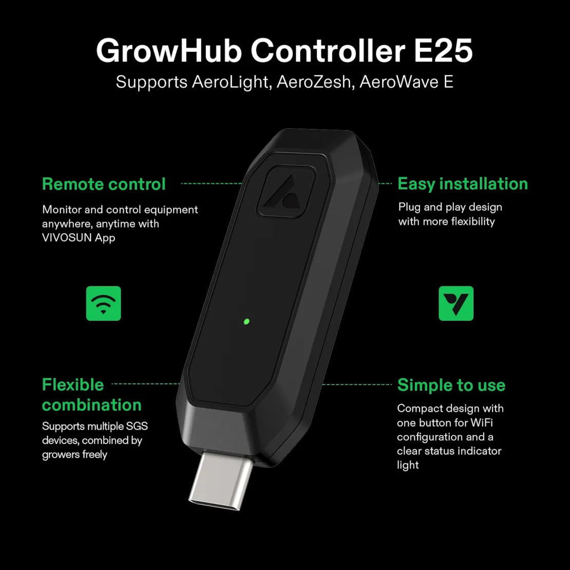 VIVOSUN GrowHub Controller E25