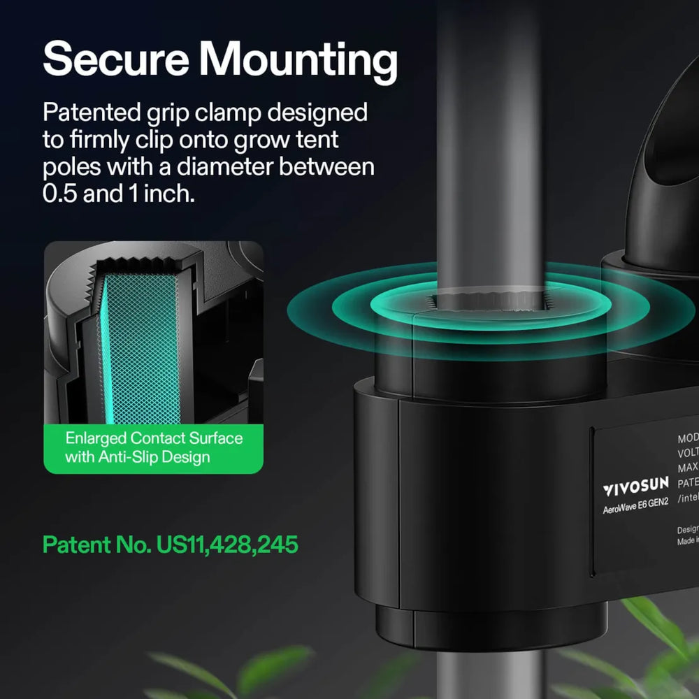 VIVOSUN AeroWave E6 Clip On Fan