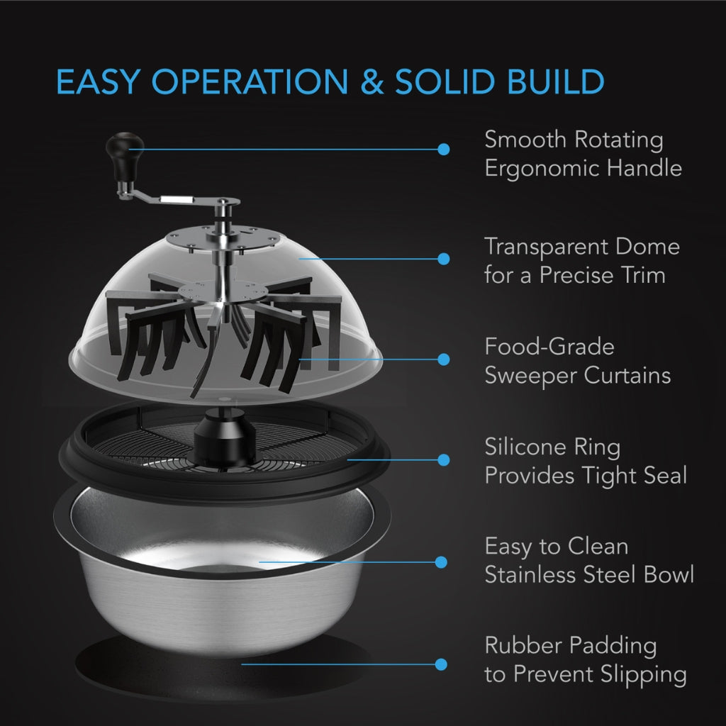 AC Infinity Twist Spin Manual Bowl Trimmer 16"