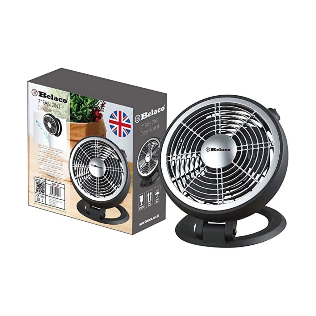 Belaco 7 Inch 2 In 1 Desk Or Wall Mount Fan