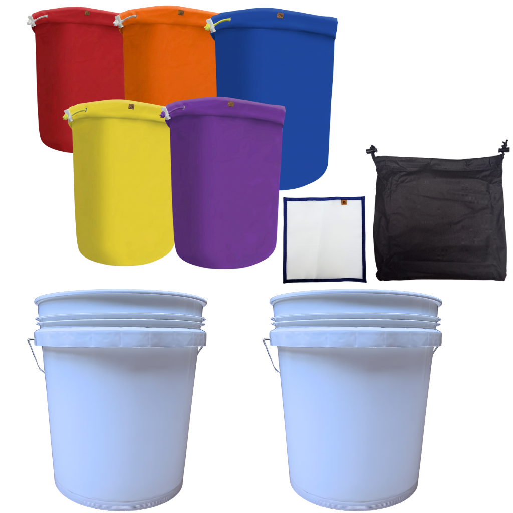5 Gal Bucket Bubble Bag Kit | Filtration Extraction Iceolator Kit 5 & 8 Set