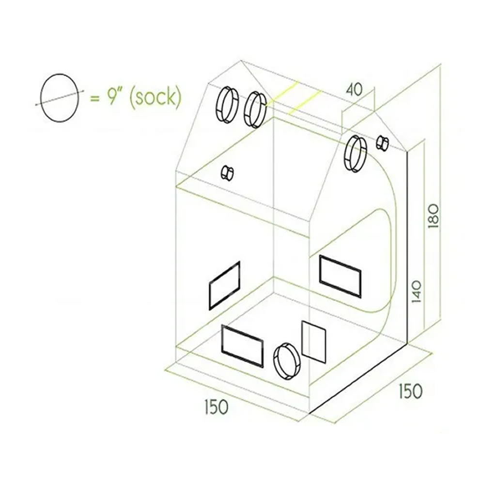 Elite Roof Tent 150cm x 150cm x 160cm or 180cm