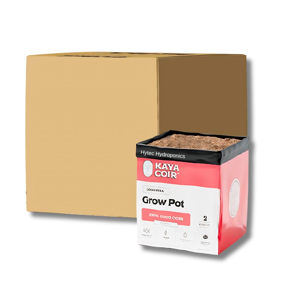 Kaya Coco 100% Coco Loose Fill Grow Bags 2 gallon grow pot with box
