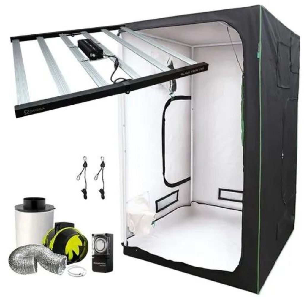 Omega Black 720w LED - 1.5m x 1.5m White Grow Tent Kit