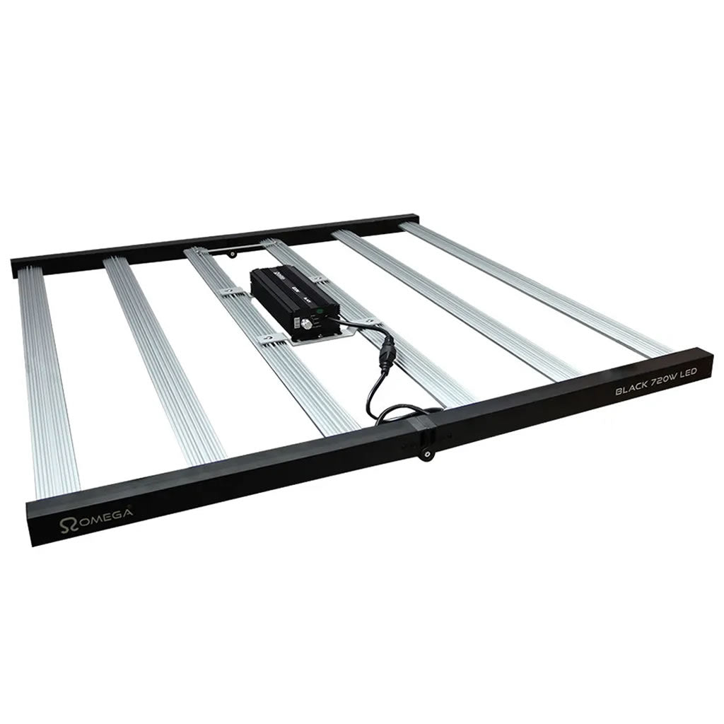 2 Omega Black 720w LED 2.4m x 1.2m Grow Tent Kit