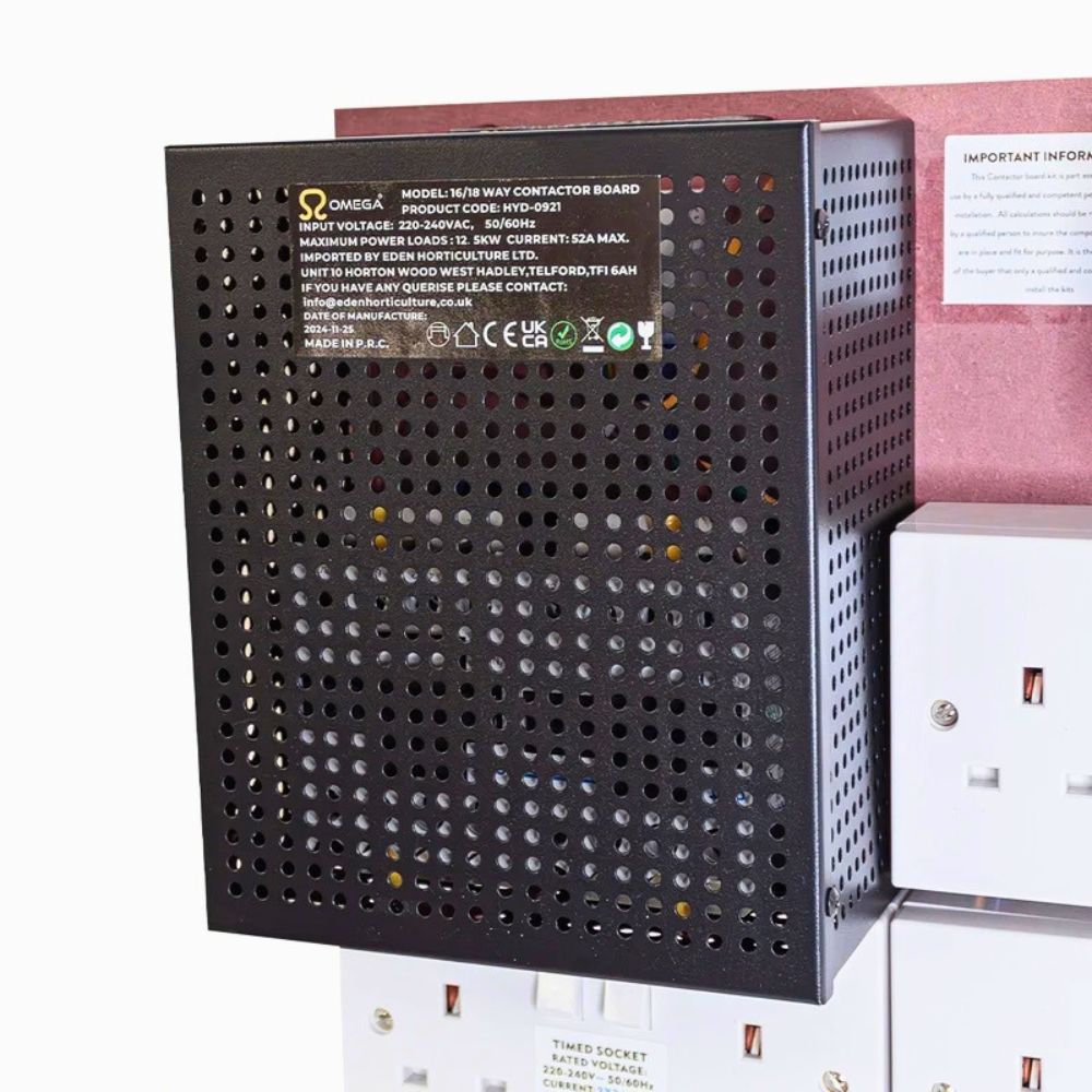 Omega Mdf Contactor board with timer 16/18 with metal cover