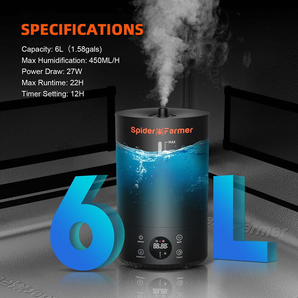 Spider Farmer 6L Cool Mist Humidifier