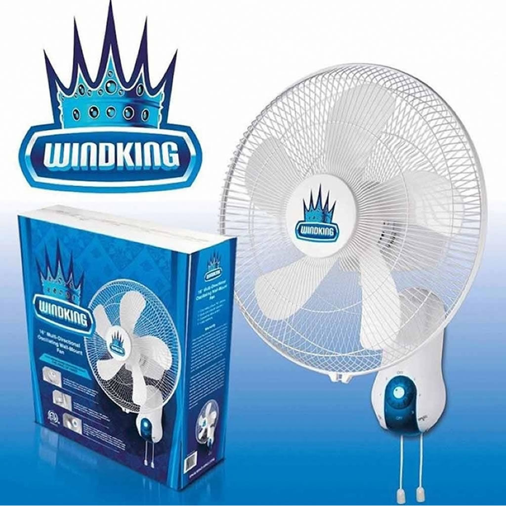 Wind King 16" Figure 8 Oscillating Wall Fan