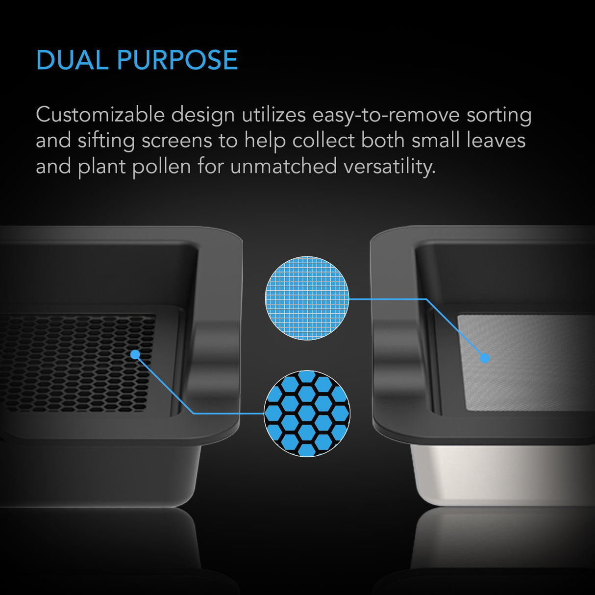 AC Infinity Large Interchageable Trim Tray Sift Set