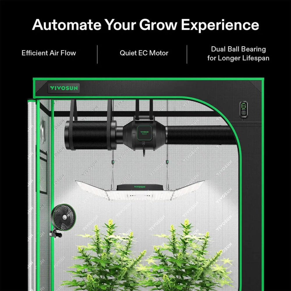 VIVOSUN AeroZesh S Inline EC Digital Extractor Fan