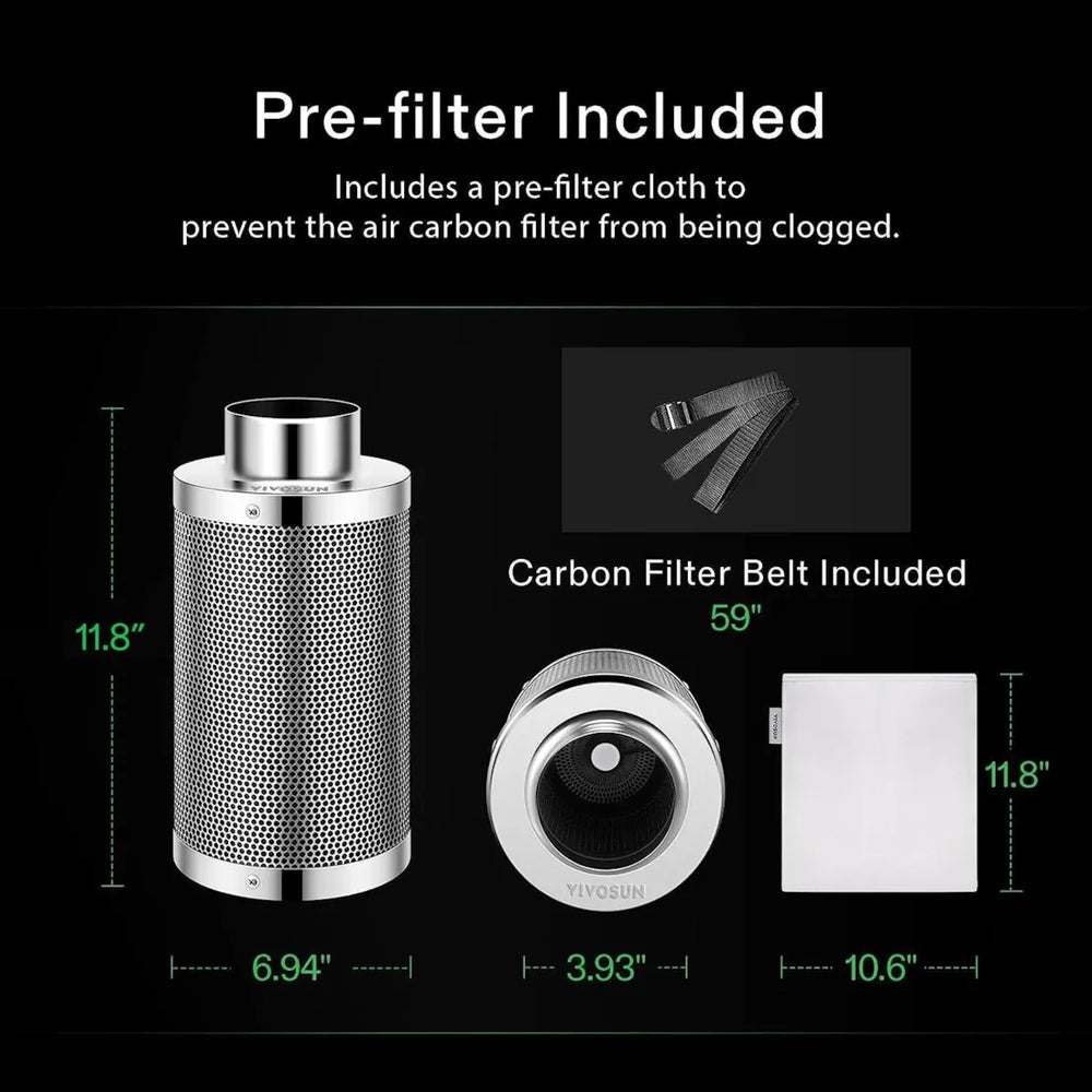 VIVOSUN AeroZesh S Inline Extraction Fan Kit