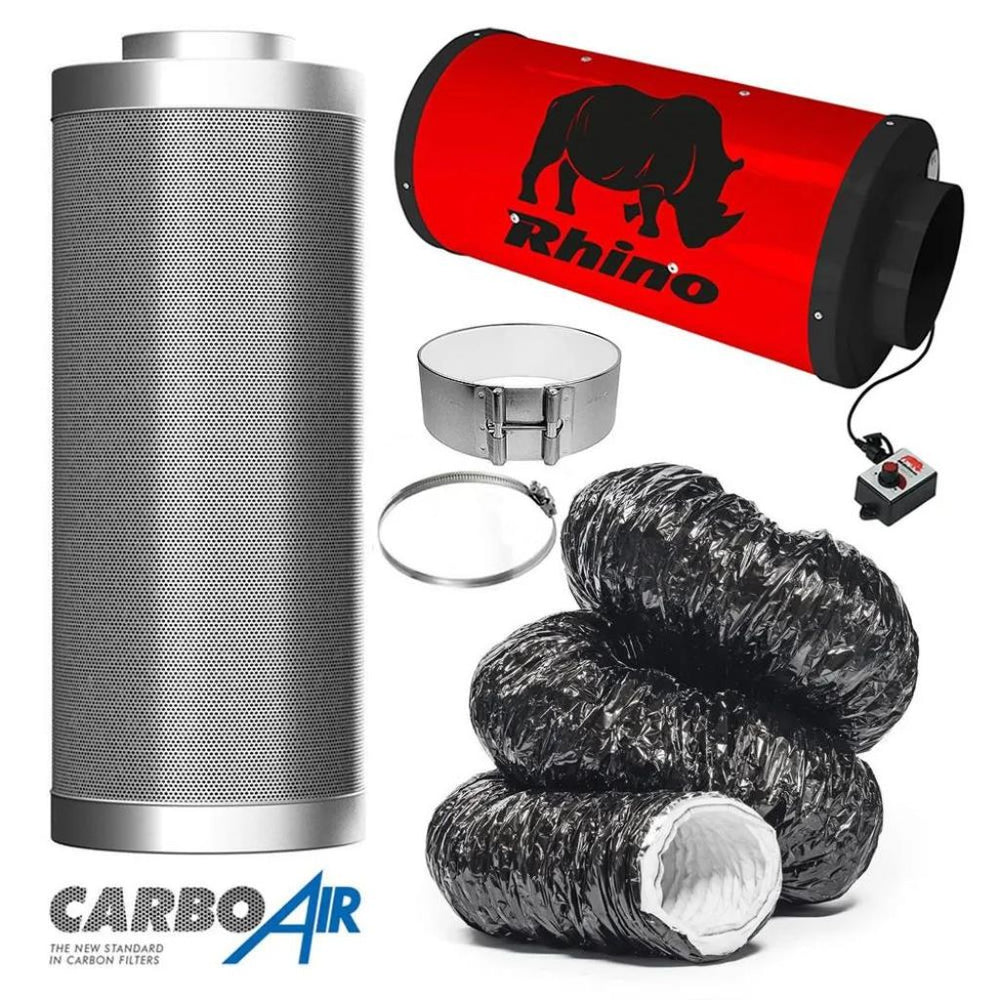 CarboAir Rhino Ultra Silent EC Extraction Fan Kit