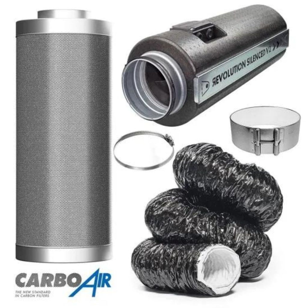CarboAir Stratos AC Silenced V2 Extraction Fan Kit