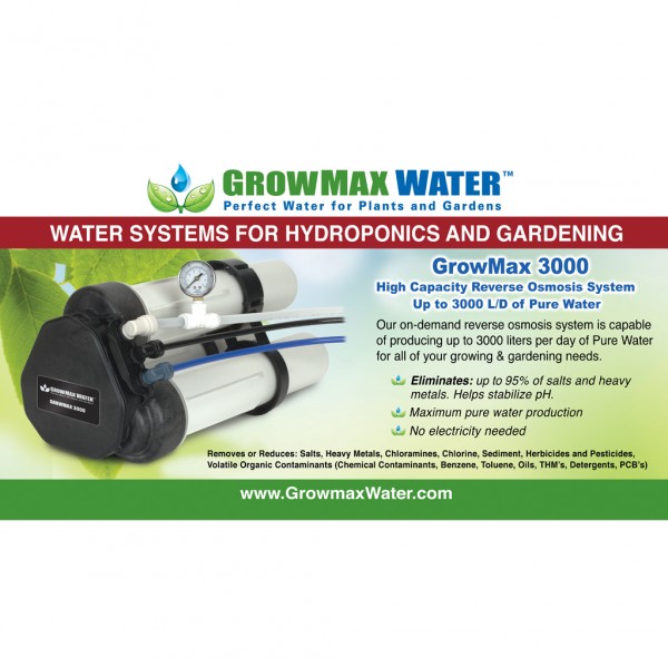 Growmax 3000 - Reverse Osmosis Filter 3000 L/d