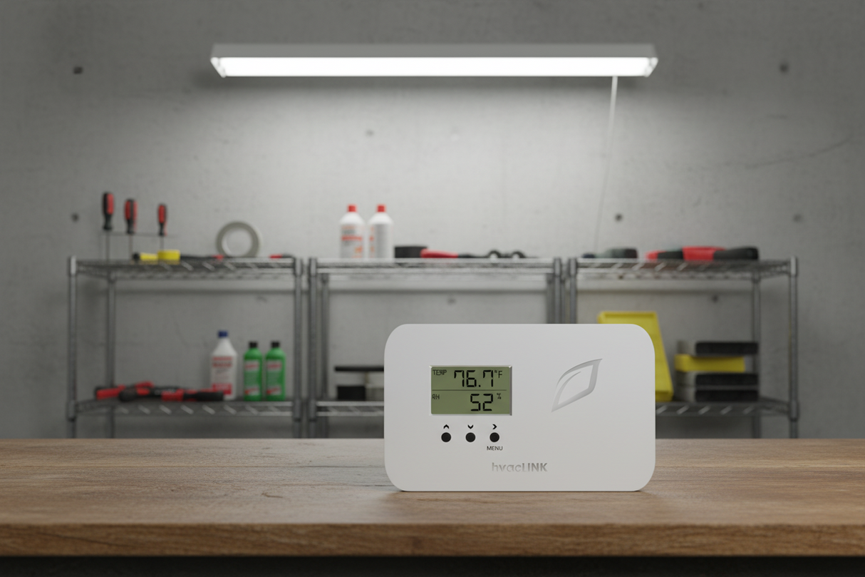 hvacLINK on table in grow store room