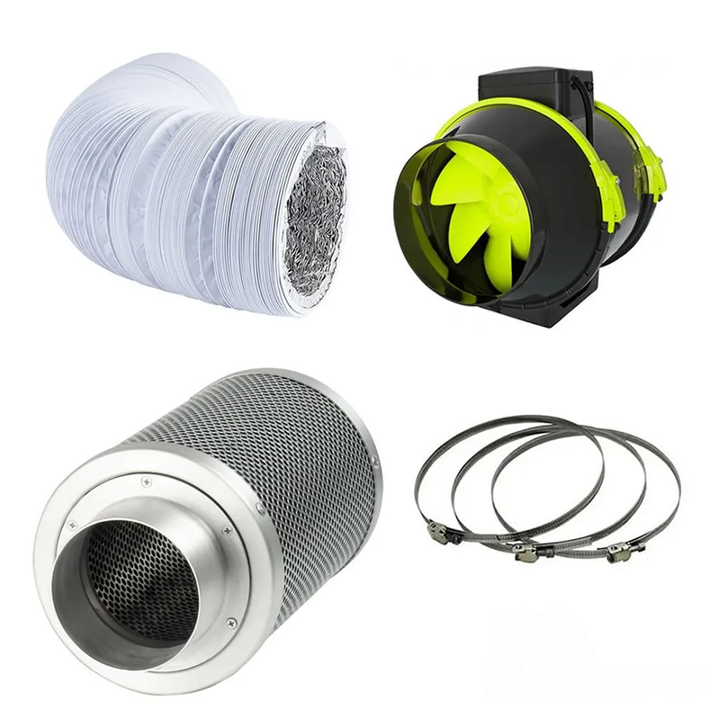 2 Omega Black 720w LED 2.4m x 1.2m Grow Tent Kit