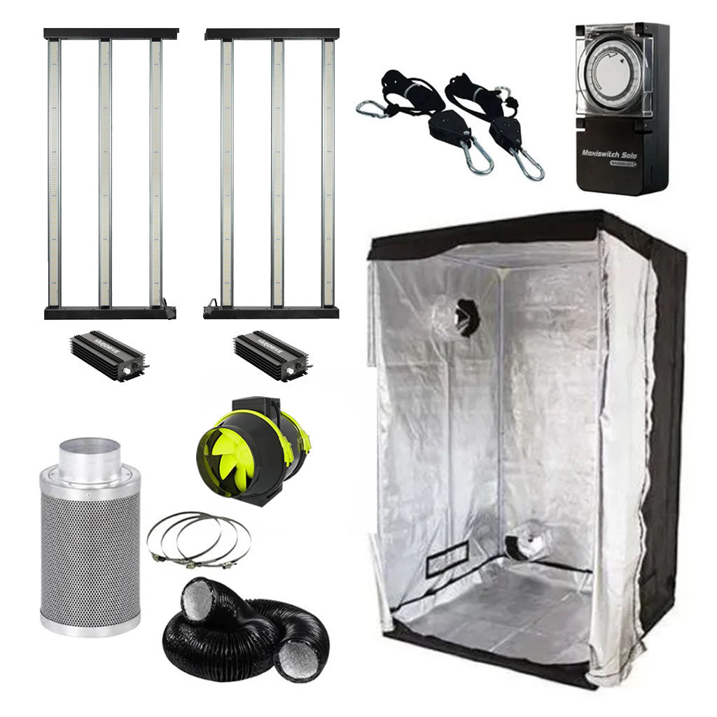 Maxibright Varidrive 960W LED 1.2m x 1.2m x 2m Grow Tent Kit