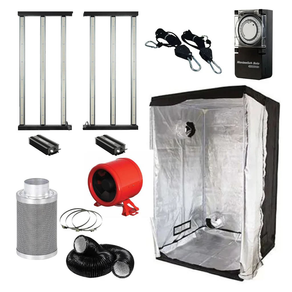 Maxibright Varidrive 960W LED 1.2m x 1.2m x 2m Grow Tent Kit
