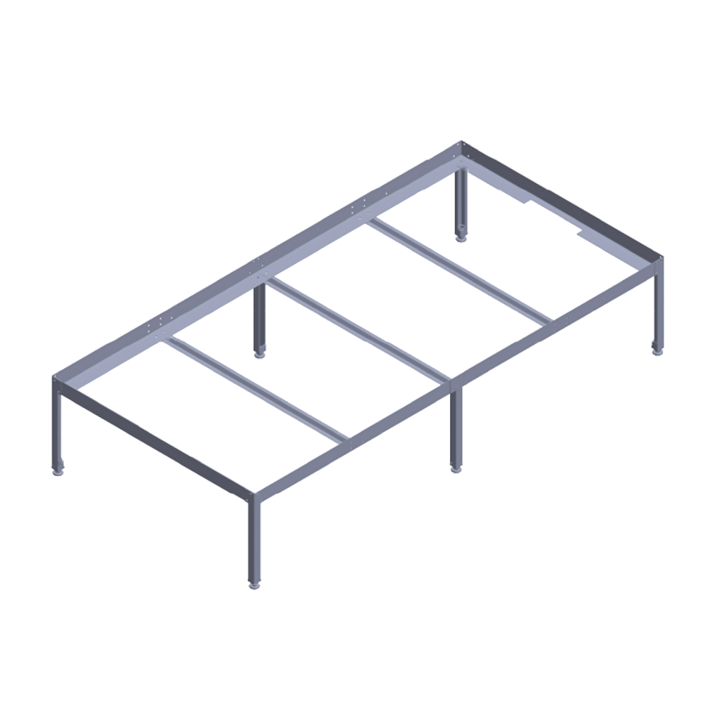 Metal Grow Bench Frame Raised Tray Runoff Irrigation Management