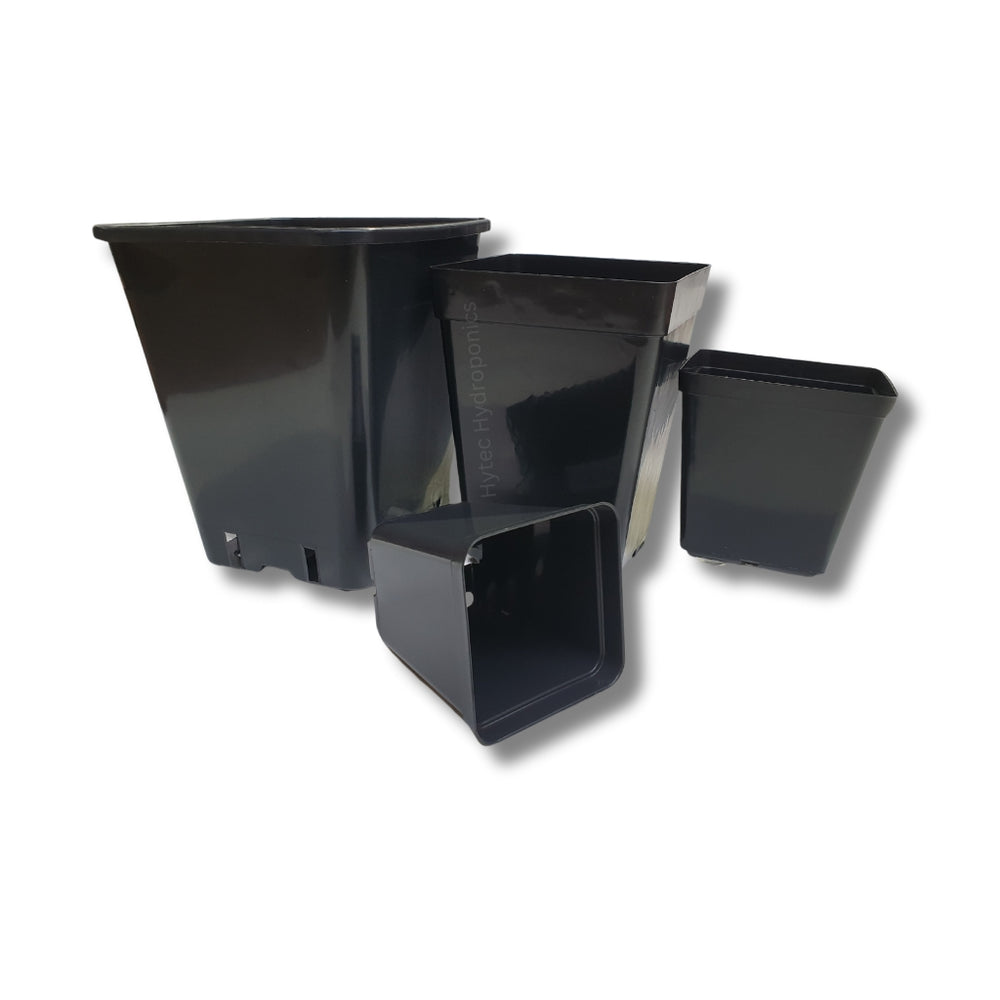 Range of Small Plant Pots Black Square