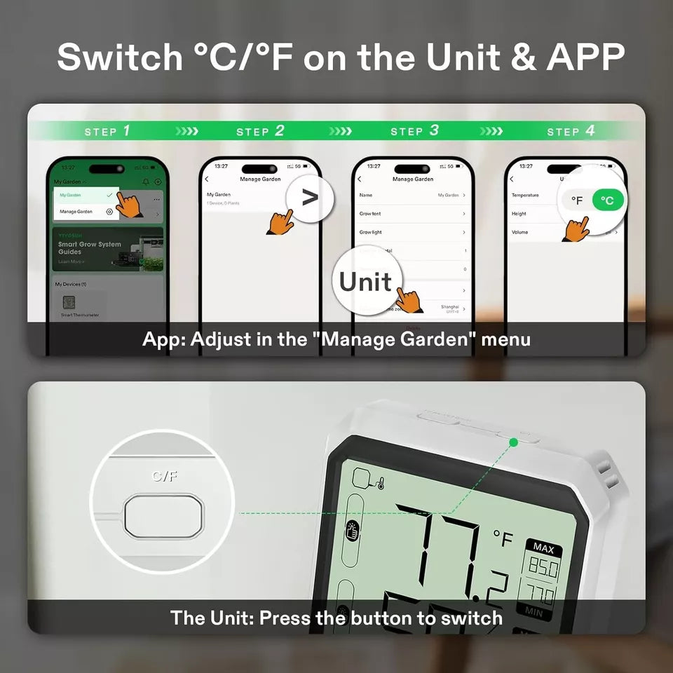 VIVOSUN AeroLab THB1S Bluetooth Hygrometer