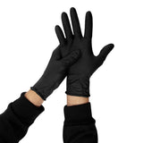 Titan Grip Diamond Textured Black Nitrile Gloves