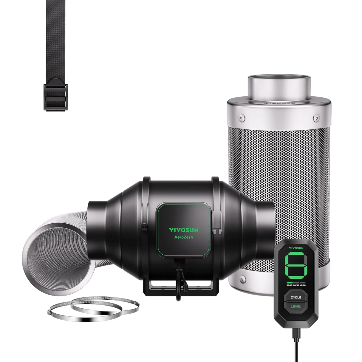 VIVOSUN AeroZesh S Inline Extraction Fan Kit