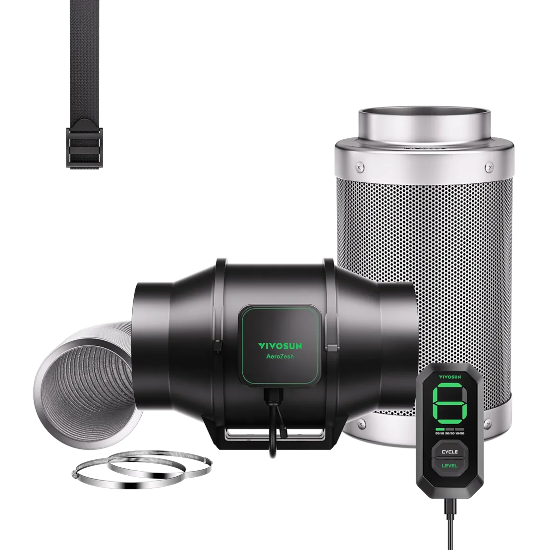 VIVOSUN AeroZesh S Inline Extraction Fan Kit