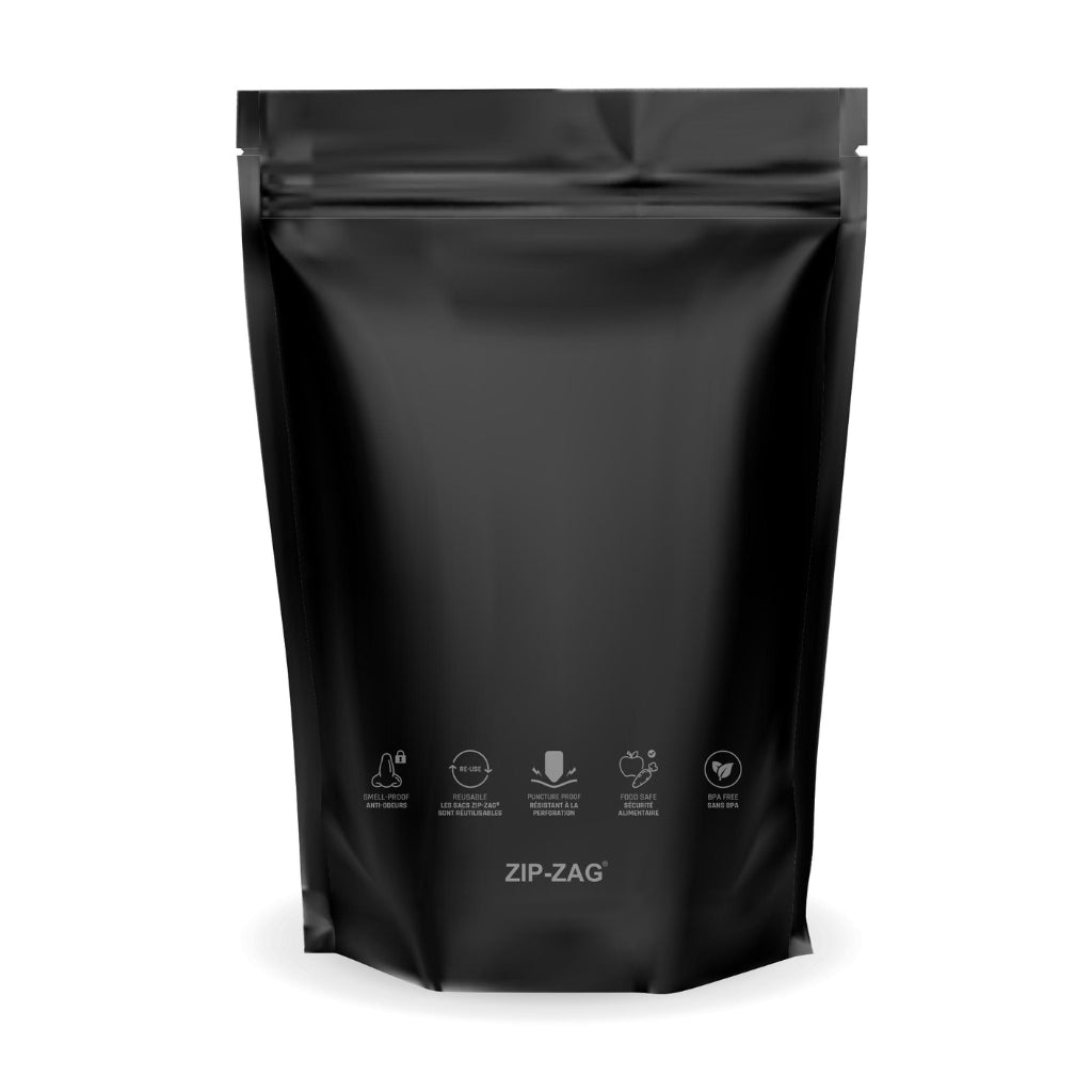 Zip-Zag Black Smell Proof Storage Bag