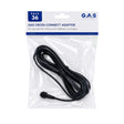 Pack 36 gas cross-connect adaptors in a clear plastic bag with a white and blue header card. The product is a coiled black cable with connector ends visible.