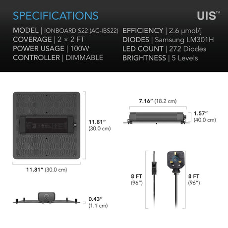 AC Infinity Ionboard S22 100 W LED-Wachstumslicht