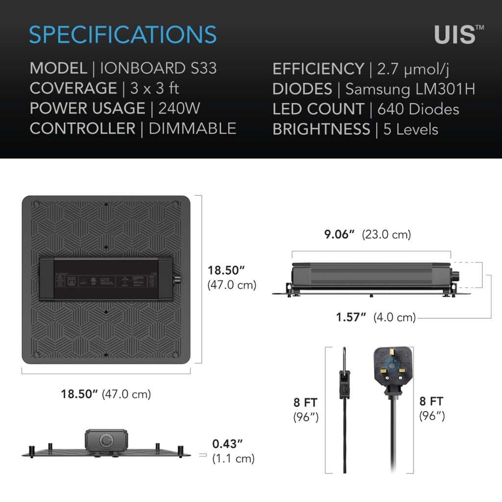 AC Infinity Ionboard S33 240w LED Grow Light