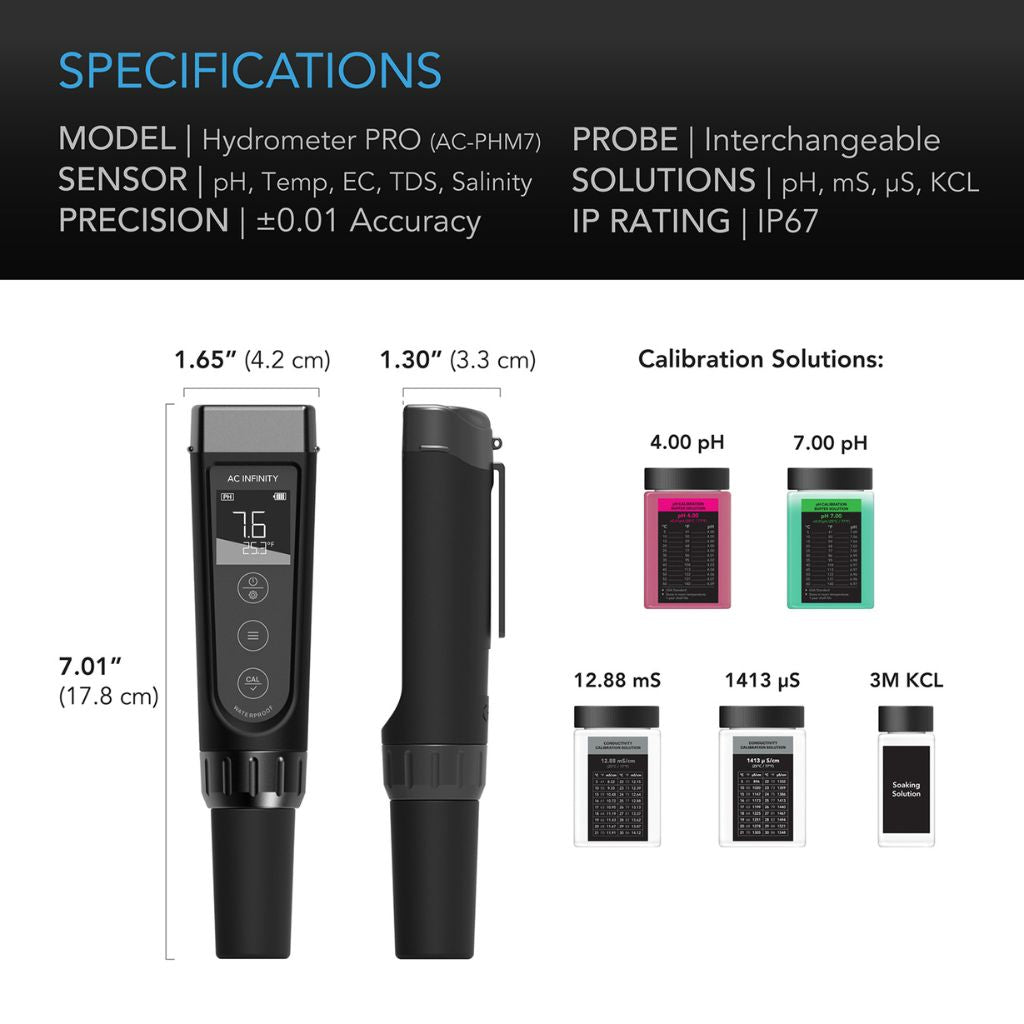 AC Infinity pH/EC Meter PRO All In One Kit