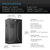 AC Infinity Cloudlab 632D 2 In 1 Grow Tent 3x2 90cm x 60cm 