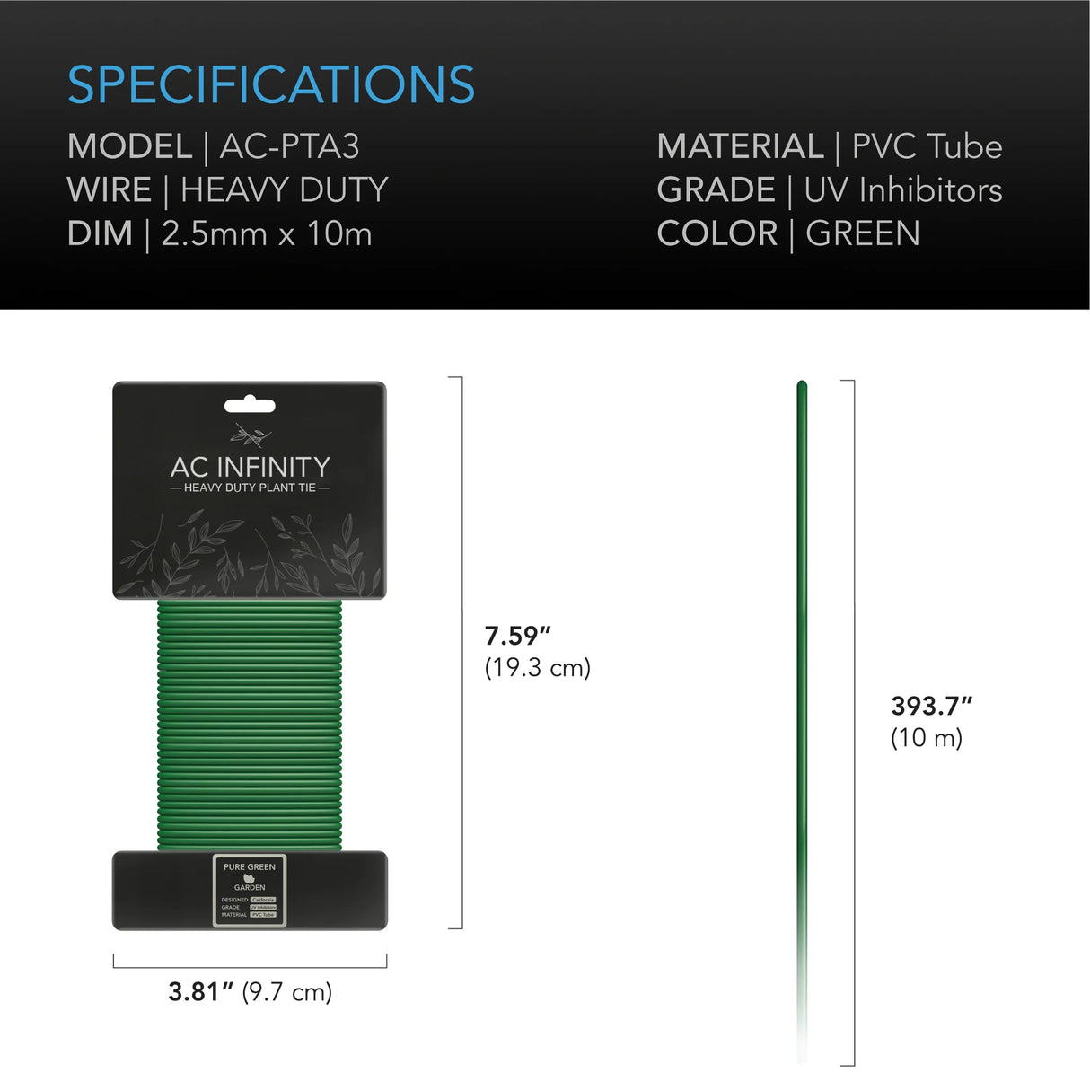 AC Infinity Heavy Duty Twist Tie 10M