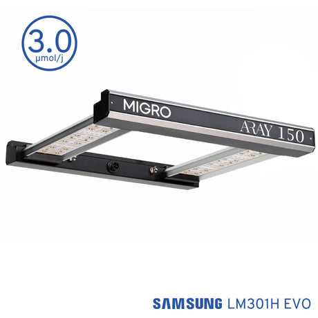 Migro Aray 150 LED light fixture with Samsung LM301H EVO on a white background
