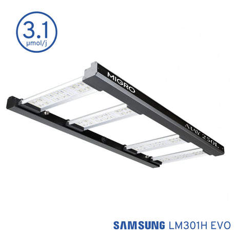 Samsung LM301H EVO LED light bar with MIGRO branding on a white background