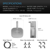 Ac Infinity Auto-Fill Upgrade Valve Kit - 4 Pack