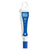 Digital pH meter with blue and white design on a white background Bluelab