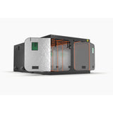 Green-Qube: GQ4080L - 4m x 8m x 2.2m hydroponic grow tent with open doors showing ducting ports