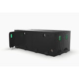 Green-Qube: GQ4080L - 4m x 8m x 2.2m hydroponic grow tent with open doors showing ducting ports
