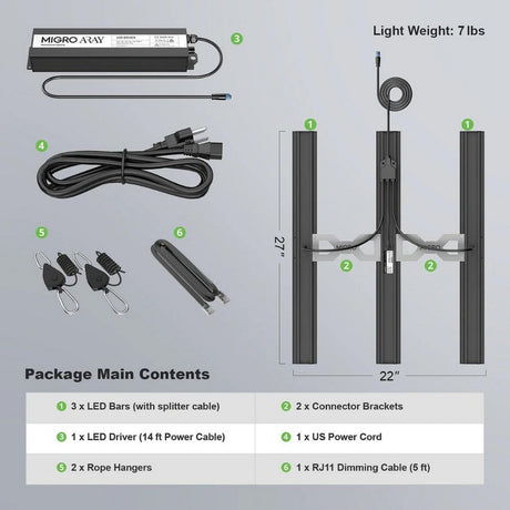 Migro aray 3 LED grow light