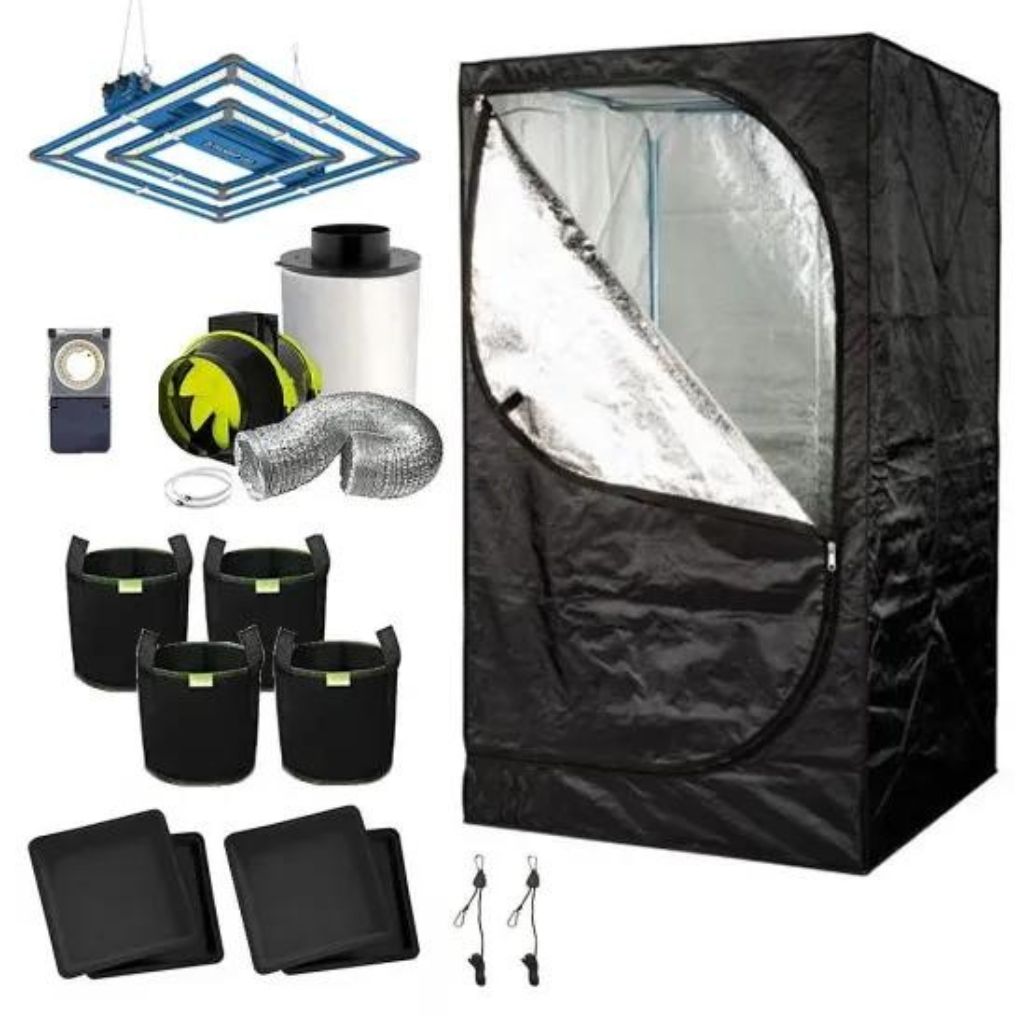 Maxibright Daylight 200w LED PRO - 1m x 1m Grow Tent Kit