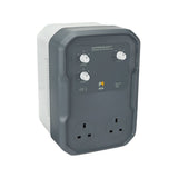 Gray Mission Controls SuperSilent Temperature Controller 4A with two sockets and control knobs on a white background