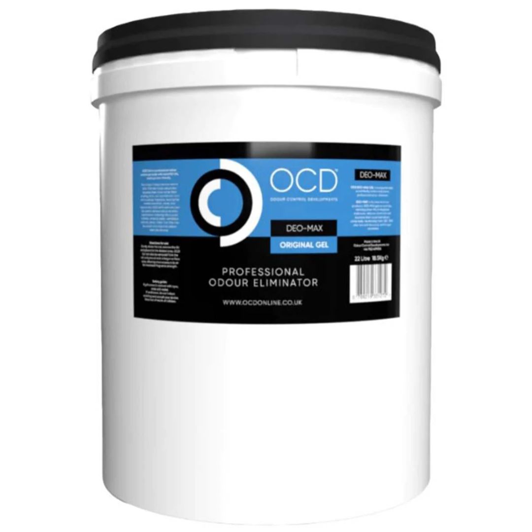 OCD-original-Gel-22-litre Professional Odour Eliminator Original Gel with a black lid and a black and blue label.