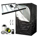 Omega Black 720w LED - 1.5m x 1.5m Silver Grow Tent Kit