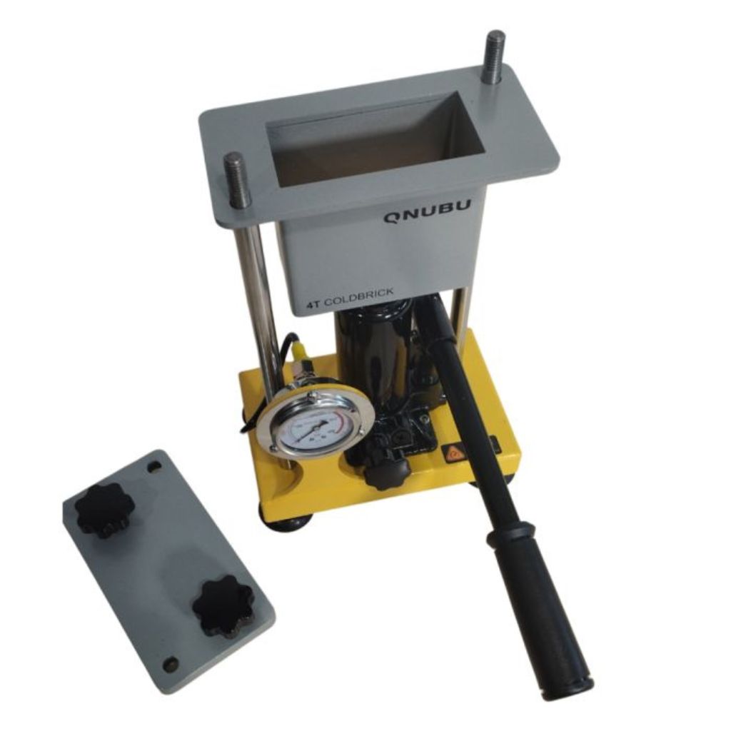 Presse Qnubu Cold Brick 4 Tonnen + Manometer (Form 6x12)
