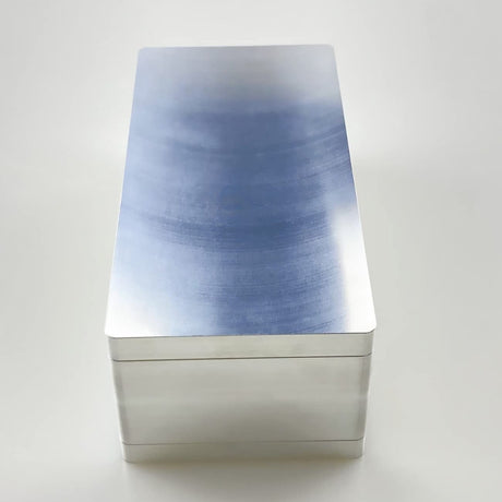 brushed metal 2" x 4" rosin pre-press mould on a white background